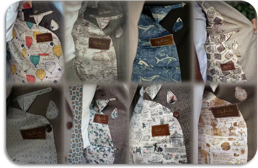 Repeat‑Print Patterned Suit Linings